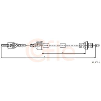 Tirette à câble, commande d'embrayage COFLE [92.11.2533]