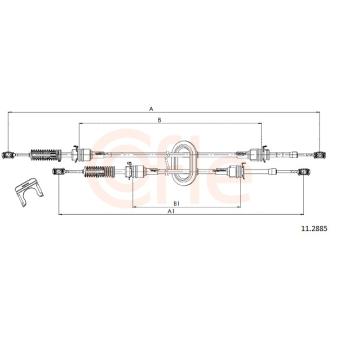 Tirette à câble, boîte de vitesse manuelle COFLE [92.11.2885]