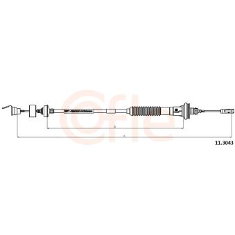 Tirette à câble, commande d'embrayage COFLE OEM 2150Y6