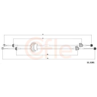 Tirette à câble, boîte de vitesse manuelle COFLE OEM 2444CR