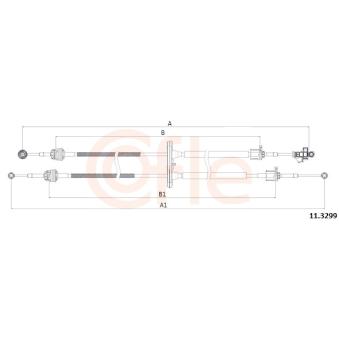 Tirette à câble, commande d'embrayage COFLE OEM 1607403380