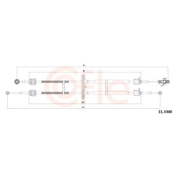 Tirette à câble, boîte de vitesse manuelle COFLE 92.11.3300 pour CITROEN JUMPER 2.2 HDI 110 - 110cv