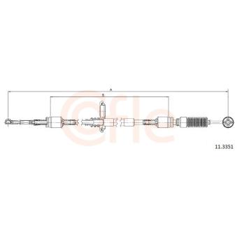 Tirette à câble, boîte de vitesse manuelle COFLE OEM 0002680091