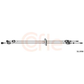 Tirette à câble, boîte de vitesse manuelle COFLE 92.11.3358