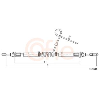 Tirette à câble, frein de stationnement COFLE OEM BK212A635AG