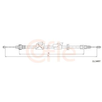 Tirette à câble, frein de stationnement COFLE 92.11.5497 pour NISSAN INTERSTAR 1.6 Ti - 110cv