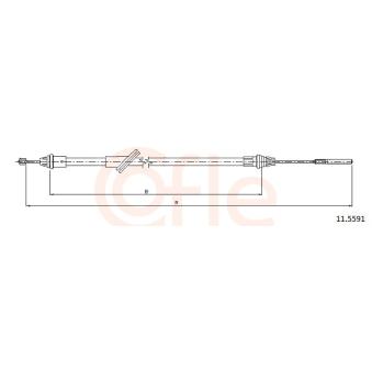 Tirette à câble, frein de stationnement COFLE OEM 3l842853ca