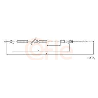 Tirette à câble, frein de stationnement COFLE OEM 4691068