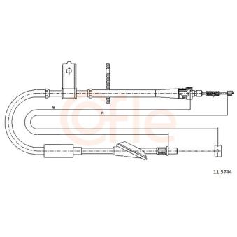 Tirette à câble, frein de stationnement COFLE OEM 4705632