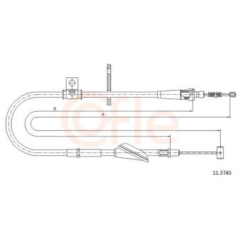 Tirette à câble, frein de stationnement COFLE OEM 9211155