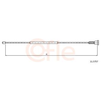 Tirette à câble, frein de stationnement COFLE OEM 522449