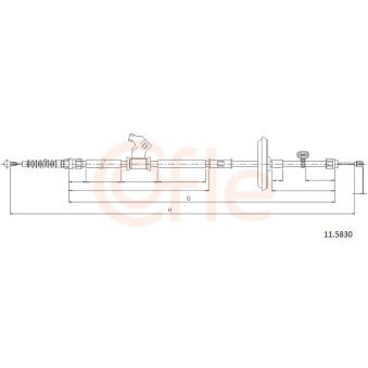 Tirette à câble, frein de stationnement COFLE 92.11.5830 pour ALFA ROMEO MITO 1.6 CDTi - 110cv