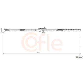Tirette à câble, frein de stationnement COFLE OEM 522409
