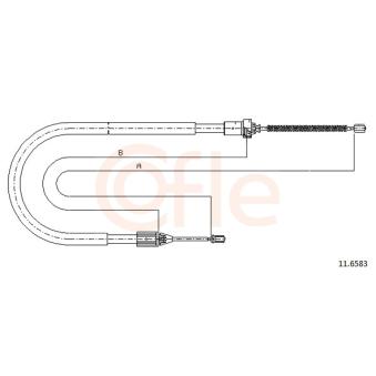 Tirette à câble, frein de stationnement COFLE [92.11.6583]