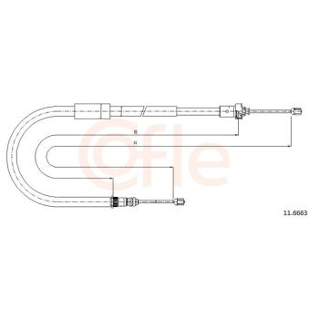 Tirette à câble, frein de stationnement COFLE OEM 8200673249