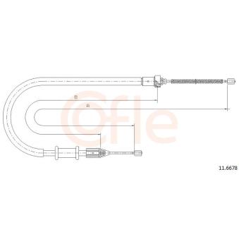 Tirette à câble, frein de stationnement COFLE OEM 7700311701