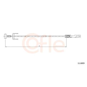 Tirette à câble, frein de stationnement COFLE OEM 8200316762