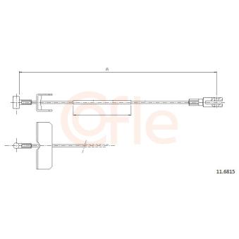 Tirette à câble, frein de stationnement COFLE [92.11.6817]