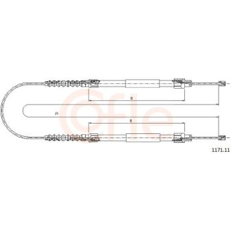 Tirette à câble, frein de stationnement COFLE OEM 1314983080