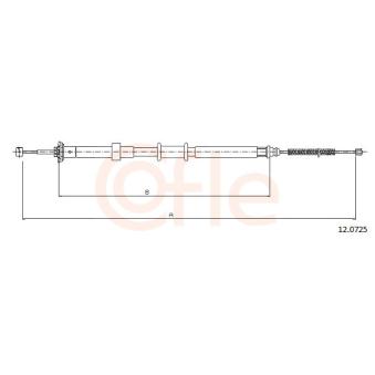 Tirette à câble, frein de stationnement COFLE [92.12.0725]