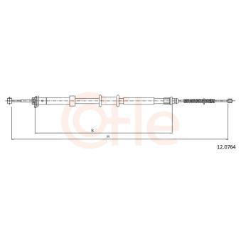 Tirette à câble, frein de stationnement COFLE [92.12.0764]