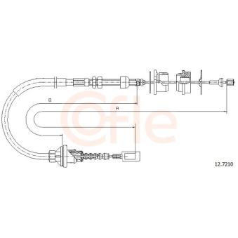 Tirette à câble, commande d'embrayage COFLE OEM 7784941