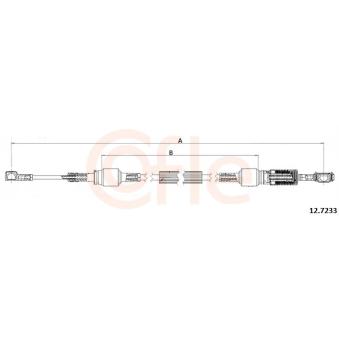 Tirette à câble, boîte de vitesse manuelle COFLE 92.12.7233 pour CITROEN C5 1.2 - 60cv