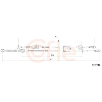 Tirette à câble, boîte de vitesse manuelle COFLE 92.12.7239 pour SAAB 9000 1.6 - 110cv
