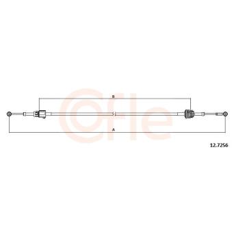 Tirette à câble, boîte de vitesse manuelle COFLE 92.12.7256 pour AUDI A6 1.4 - 78hp