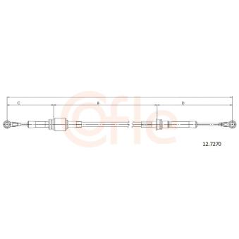 Tirette à câble, boîte de vitesse manuelle COFLE [92.12.7270]