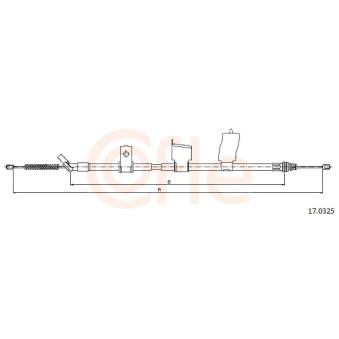 Tirette à câble, frein de stationnement COFLE OEM 36531JD00A