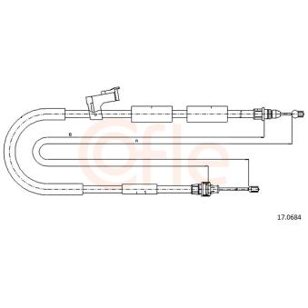 Tirette à câble, frein de stationnement COFLE [92.17.0684]