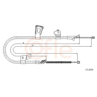 Tirette à câble, frein de stationnement COFLE [92.17.1070]