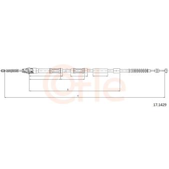Tirette à câble, frein de stationnement COFLE 92.17.1429 pour CHRYSLER SEBRING 1.6 - 132cv