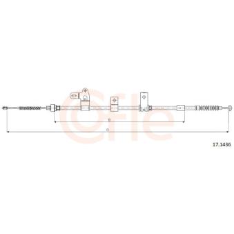 Tirette à câble, frein de stationnement COFLE 92.17.1436 pour BMW X3 2.0 D-4D - 110cv