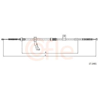 Tirette à câble, frein de stationnement COFLE OEM 4642005030
