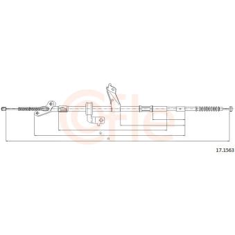 Tirette à câble, frein de stationnement COFLE [92.17.1563]