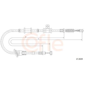 Tirette à câble, frein de stationnement COFLE [92.17.2029]