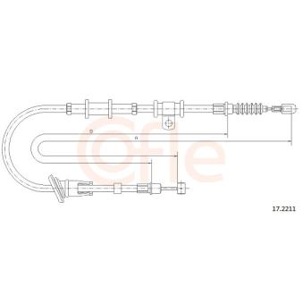 Tirette à câble, frein de stationnement COFLE OEM MR915063