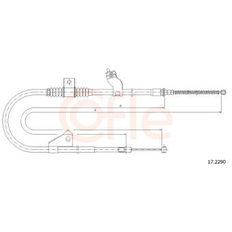 Tirette à câble, frein de stationnement COFLE 92.17.2290 pour MITSUBISHI OUTLANDER 2.4 - 170cv