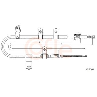 Tirette à câble, frein de stationnement COFLE OEM 5991326150