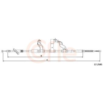 Tirette à câble, frein de stationnement COFLE [92.17.2585]