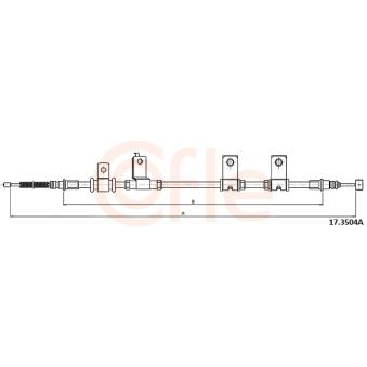 Tirette à câble, frein de stationnement COFLE 92.17.3504A pour DAEWOO KALOS 1.4 - 83cv