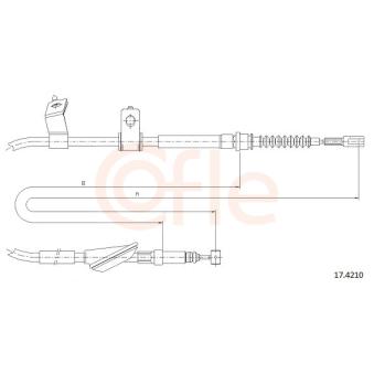 Tirette à câble, frein de stationnement COFLE [92.17.4210]