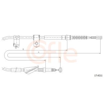 Tirette à câble, frein de stationnement COFLE [92.17.4211]