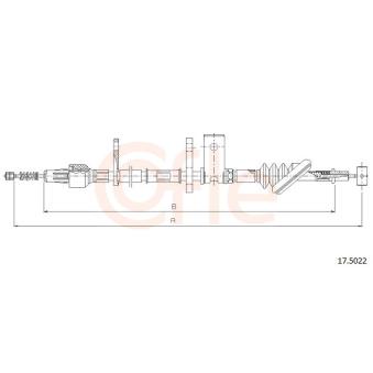 Tirette à câble, frein de stationnement COFLE 92.17.5022 pour SUZUKI VITARA 1.6 16V - 97cv