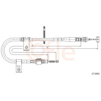 Tirette à câble, frein de stationnement COFLE OEM 5442081A01