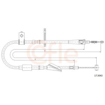 Tirette à câble, frein de stationnement COFLE [92.17.5043]