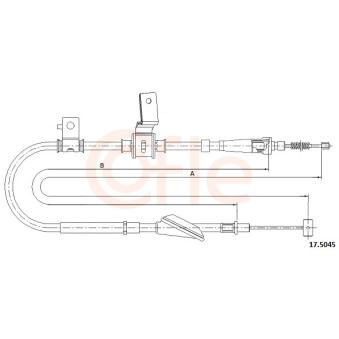 Tirette à câble, frein de stationnement COFLE 92.17.5045 pour SUZUKI IGNIS 1.3 4x4 - 94cv