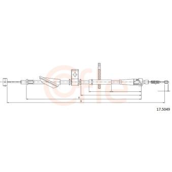 Tirette à câble, frein de stationnement COFLE OEM 5440178F01
